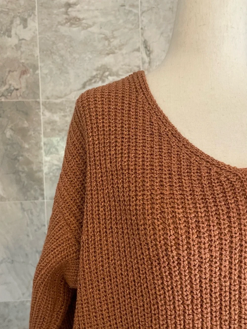 ASTR The Label Ribbed Twist Back Sweater - Picture 4 of 8